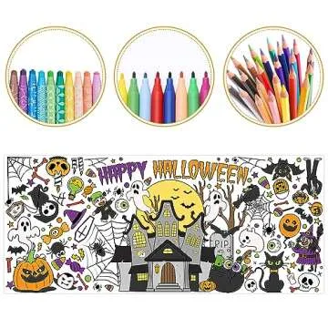 Giant Halloween Coloring Poster for Kids Fun Activities