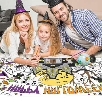 Giant Halloween Coloring Poster for Kids Fun Activities