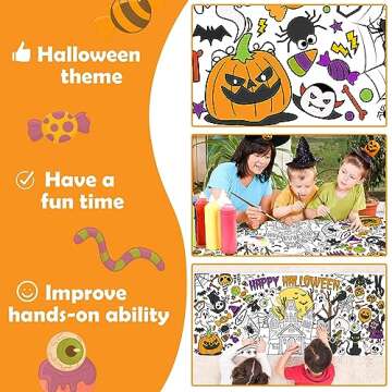 Giant Halloween Coloring Poster for Kids Fun Activities