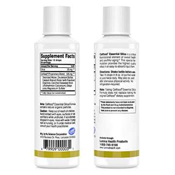 Cellfood Essential Silica Anti-Aging Formula, 4 fl oz - Supports Healthy Bones, Joints, Hair, Skin, Nails, Teeth & Gums - Easy to Absorb Liquid - Gluten Free, Thiaminase Free, Non-GMO - 40-Day Supply