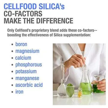 Cellfood Essential Silica Anti-Aging Formula, 4 fl oz - Supports Healthy Bones, Joints, Hair, Skin, Nails, Teeth & Gums - Easy to Absorb Liquid - Gluten Free, Thiaminase Free, Non-GMO - 40-Day Supply