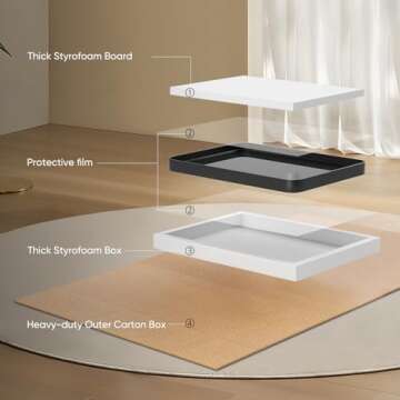 Sweetcrispy Large Rounded Rectangle Bathroom Mirror