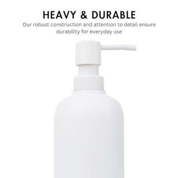 Stylish Yew Design Matte White Soap Dispenser for Home