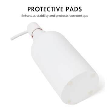 Stylish Yew Design Matte White Soap Dispenser for Home