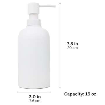 Stylish Yew Design Matte White Soap Dispenser for Home
