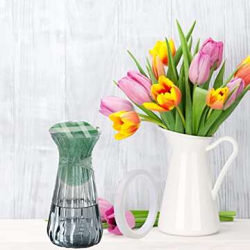 Pengxiaomei Clear Floral Tape,1/4" Florist Tape,Clear Waterproof Florist Tape,Waterproof Floral Tape for Fresh Flowers Crafts