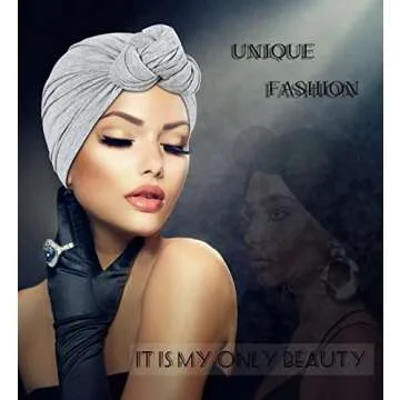 Women Turban,Beanie Hats,Indian Hats Head Wraps,African Turban Knot Pre-Tied Bonnet Beanie Cap for Women