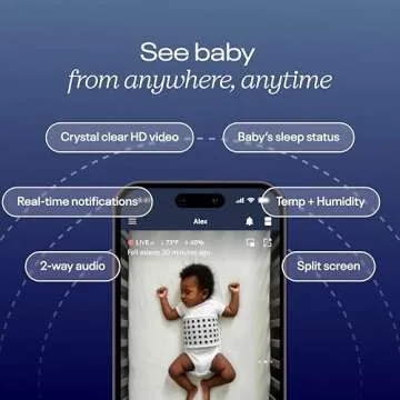 Nanit Superior Sleep Set - Includes Newborn Baby Essentials Pro Camera with Wall Mount, Travel Stand, and The Sound + Light Audio Monitoring Machine & Baby Night Light