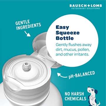 Project Watson Bausch + Lomb Eye Wash for Dogs, Help Remove Tear Stains & Support Eye Health, Gentle pH Balanced Formula to Help Reduce Risk of Infection, Fragrance Free, 4 Fl Oz