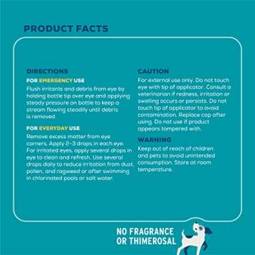 Project Watson Bausch + Lomb Eye Wash for Dogs, Help Remove Tear Stains & Support Eye Health, Gentle pH Balanced Formula to Help Reduce Risk of Infection, Fragrance Free, 4 Fl Oz