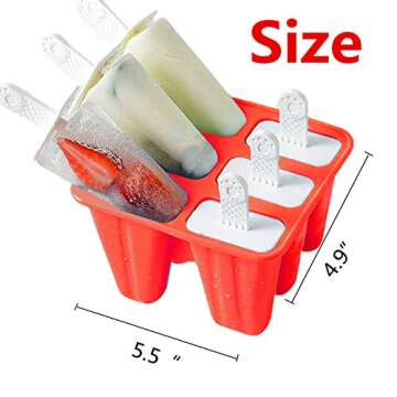 Popsicle Molds - 6 Pieces Silicone Ice Pop Models for Delicious DIY Treats