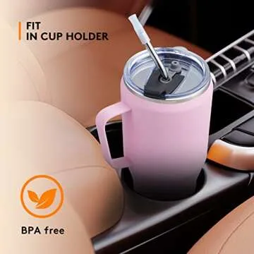 GOBATT 40oz Insulated Tumbler with Handle and Lid