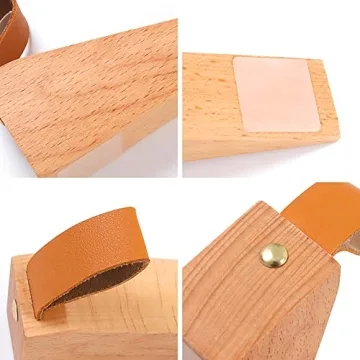 Wood Door Stopper Durable Non-Slip Design Two Pack