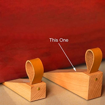 Wood Door Stopper Durable Non-Slip Design Two Pack