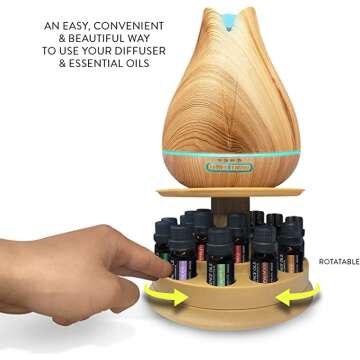 Aromatherapy Essential Oil Diffuser with Rotating Display