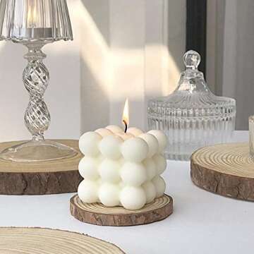 Stylish Bubble Candles Vanilla Scented Set for Home Decor