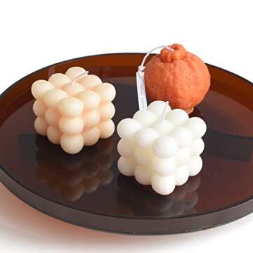 Stylish Bubble Candles Vanilla Scented Set for Home Decor