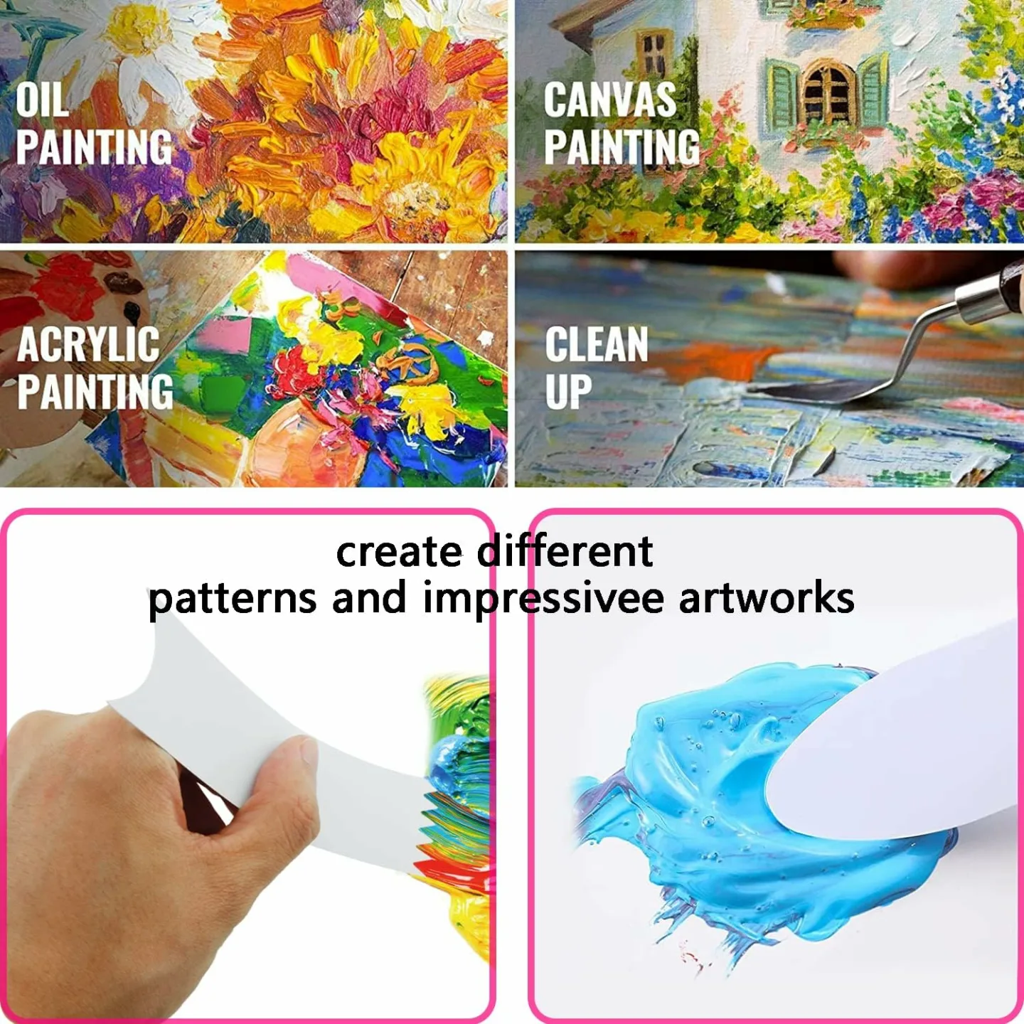 7-in-1 Paint Scraper Tools for Acrylic Painting