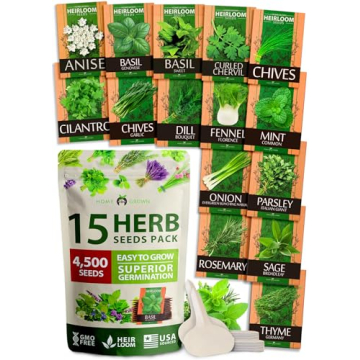 HOME GROWN 15 Culinary Herb Seeds - Heirloom & Non GMO - High Germination Rate - Seeds for Planting ...