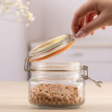 Kilner Square Swing Top Glass Jar for Stylish Storage