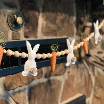 Easter Bunny Carrot Beaded Garland for Trees & Mantles