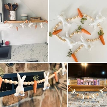 Easter Bunny Carrot Beaded Garland for Trees & Mantles
