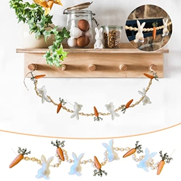 Easter Bunny Carrot Beaded Garland for Trees & Mantles