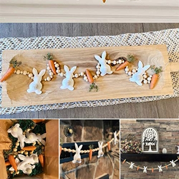Easter Bunny Carrot Beaded Garland for Trees & Mantles