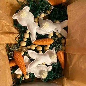 Easter Bunny Carrot Beaded Garland for Trees & Mantles