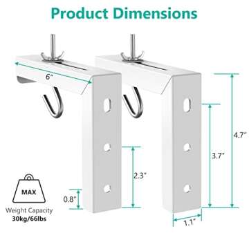 WALI Projector Screen Mount - Adjustable, Heavy-Duty Design