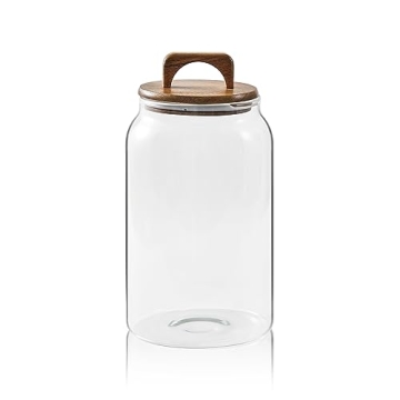 Sweejar Large Glass Candy Jar with Airtight Lid for Storage
