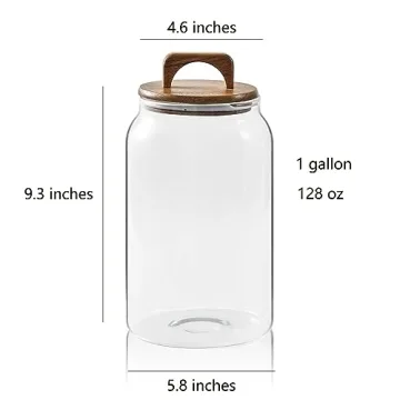 Sweejar Large Glass Candy Jar with Airtight Lid for Storage