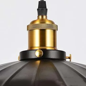 SDFDSSR Vintage Industrial Chandelier American Retro Ceiling Light 1 Light Black Lantern Pendant Light Fixture Wrought Iron Hanging Lamp Chandelier for Kitchen Island Loft