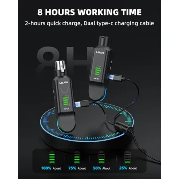 LEKATO Wireless Mic System with 48V Phantom Power