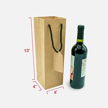 TOHOKU PRIME Eco-Friendly Single Bottle Wine Bags 24 Pcs