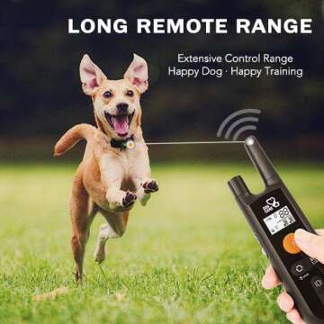Dog Training Collar - Rechargeable Dog Shock Collar with Beep, Vibration and Shock Training Modes, Rainproof, Long Remote Range, Adjustable Shock Levels Shock Collars for Dogs with Remote