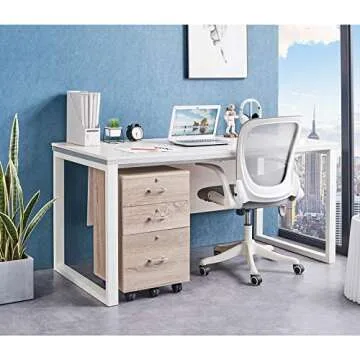 Bonnlo 26"H 3 Drawer File Cabinet with Lock, Rolling File Cabinet Under Desk, Mobile File Cabinets f...