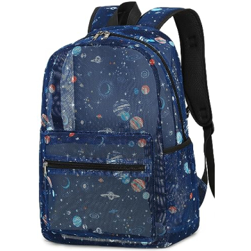 CAMTOP Mesh Backpack Kids Boys Girls Bookbag See Through Preschool Backpacks Casual Daypack for Scho...