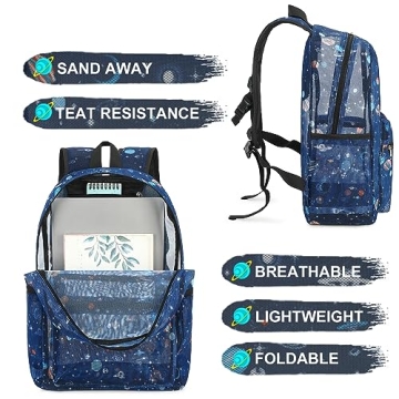 Durable CAMTOP Mesh Backpack for Kids School Beach Travel