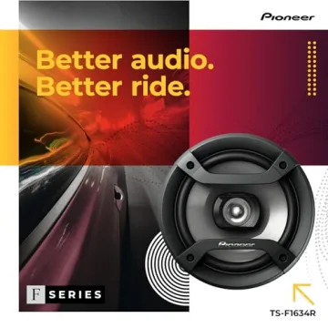 PIONEER F-Series TS-F1634R 6.5” 2-Way Speakers (Pair) – 200W Max, Balanced Sound + Smooth Treble...