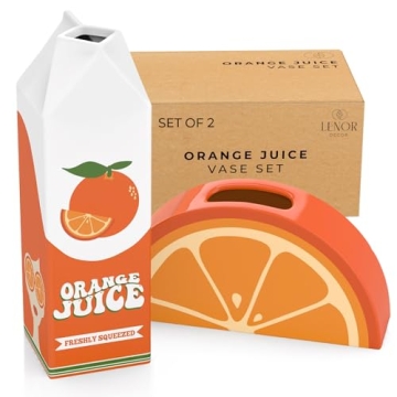 Colorful Orange Juice Vase Set for Stylish Decor