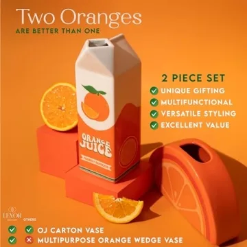 Colorful Orange Juice Vase Set for Stylish Decor