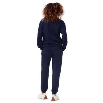KUT & SO Sweatsuits for Women – Essential 2-Piece Tracksuit Set Includes Fleece Jogger and Matching Crewneck Sweater Navy X-Small