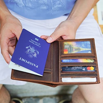 Luxury RFID Blocking Leather Passport Holder for Travelers