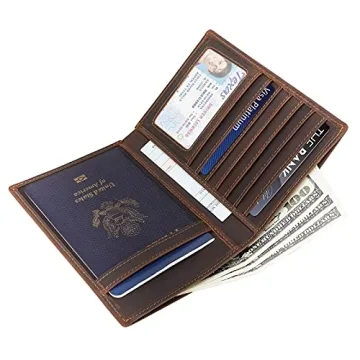 Luxury RFID Blocking Leather Passport Holder for Travelers
