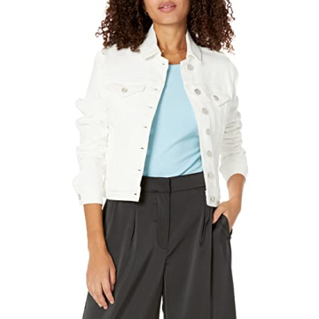 Women's Jai Cropped Denim Jacket by The Drop - Natural XS