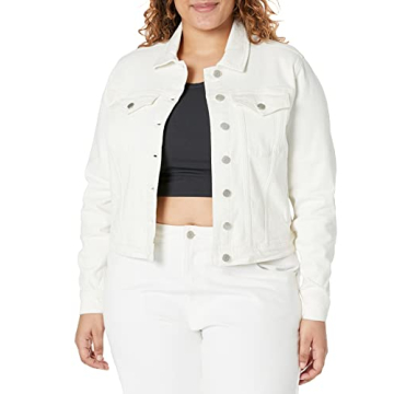 Women's Jai Cropped Denim Jacket by The Drop - Natural XS