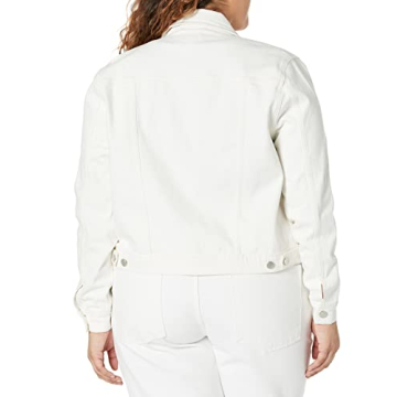 Women's Jai Cropped Denim Jacket by The Drop - Natural XS