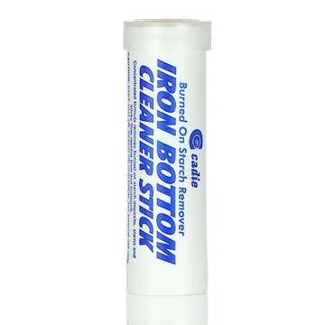 Steam Iron Bottom Cleaner Stick – Removes Build-Up Starch, Melted Fabric, Glue from Hot Iron – Eliminates Sticky Residue On Any Iron Soleplate on the Market - Easy to Use – 1 Pack