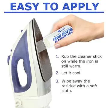 Steam Iron Bottom Cleaner Stick – Removes Build-Up Starch, Melted Fabric, Glue from Hot Iron – Eliminates Sticky Residue On Any Iron Soleplate on the Market - Easy to Use – 1 Pack